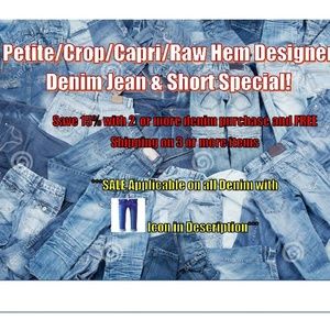 Petite/Crop/Capri/RawHem Designer Denim Jean SPECL
